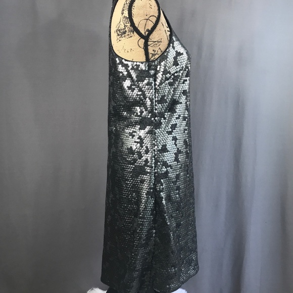 Metallic Sequined CharcoaL Coctail/Occasion Dress - Picture 6 of 12